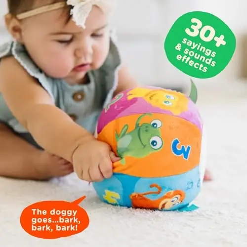 Move2Play, Hilariously Interactive Baby Ball with Music & Sound Effects | First Birthday Gift | Toddler Toy for Boys & Girls | Age 6, 9, 12, 18+ Month | 1, 2+ Year's Old (Baby Ball) - 1