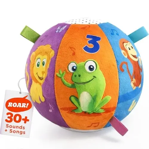 Move2Play, Hilariously Interactive Baby Ball with Music & Sound Effects | First Birthday Gift | Toddler Toy for Boys & Girls | Age 6, 9, 12, 18+ Month | 1, 2+ Year's Old (Baby Ball) - 5
