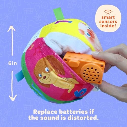 Move2Play, Toddler & Baby Ball with Music and Sound Effects, Baby Toy for 6 to 12 Months, Boy and Girl 1 Year Old Birthday Gift - 4