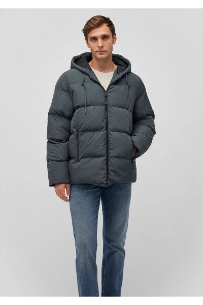 Movi kaputli qora puf ko'ylagi - Modazone