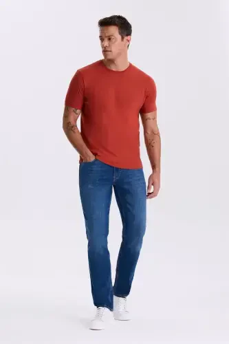 Movi Slim Fit Yuvilgan Eskitma Paxtadan Tiqish Jinsi Shimlar - Modazone (1)