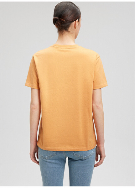 Movi velo yoqasi to'q sariq ayollar T-ko'ylagi M1600965-71405-BASIC SHORT SLEEVE T - 16