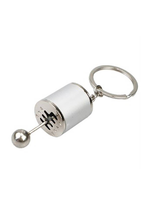 Moving Car Color Six Speed Manual Gear Shifter Knob Metal Gear Keychain - 6