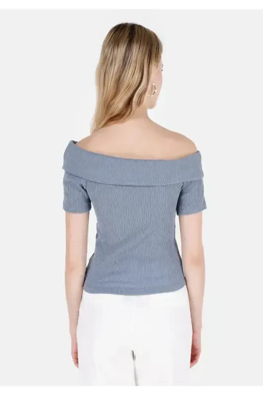 Moviy ayollar uchun T-shirt qisqa yengli - 2