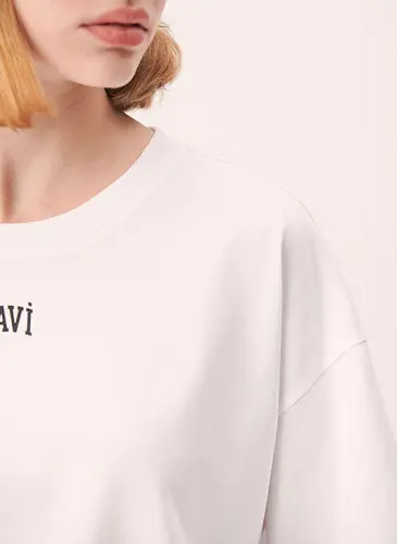 Moviy Bisiklet Yoqa Oq Ayollar Futbolkasi M1611585-620-YUMALOQ YOQA QISQA YENG - 5