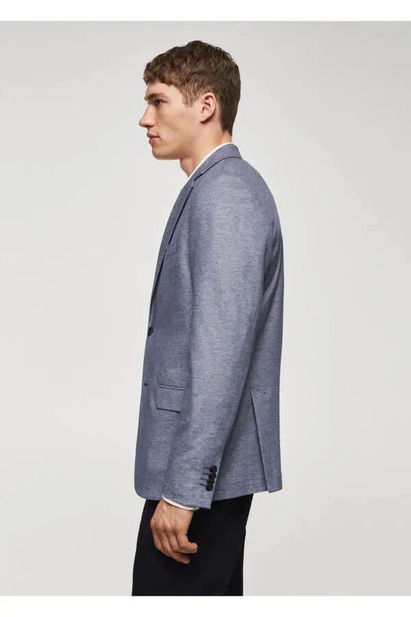 Moviy Erkak Blazer 57050550 - 4