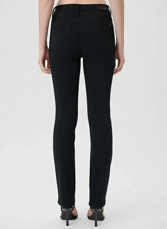 Moviy KENDRA Qora GOLD NIGHTS Slim Straight Fit Qora Ayollar Jinsi Shim 1074622002 - 4