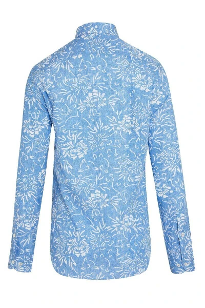 Moviy Slim Fit Bosma 100% Paxta Tugmali Yoqali Uzun - HATEMOĞLU (1)