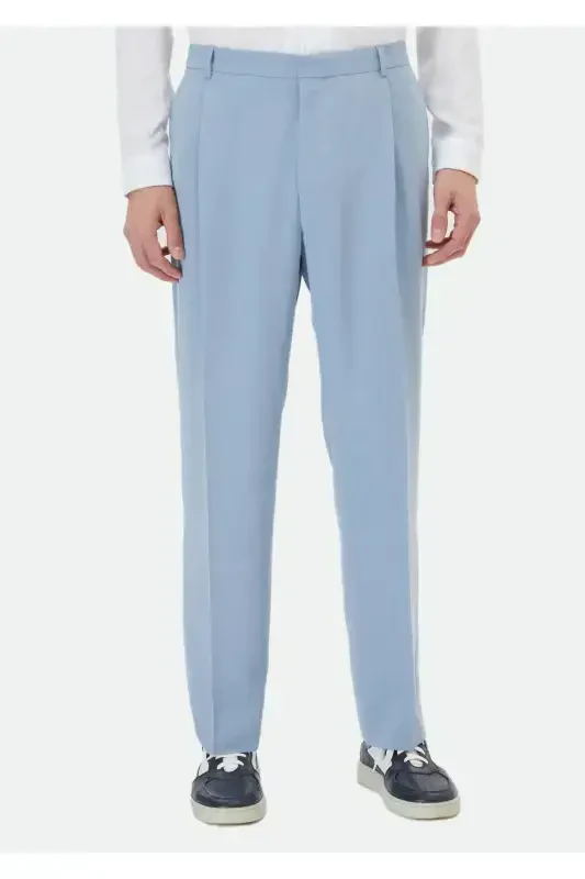 Moviy tekis Zeroweight Slim Fit kostyumi - 8