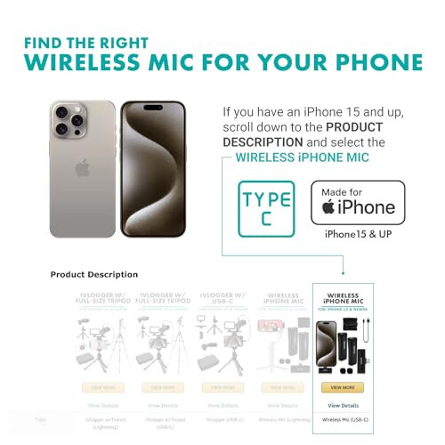 Movo Wireless Mini DI Duo iPhone Microphone for Video Recording - Wireless Microphone for iPhone with Clip on Lavalier Microphone for iPhone 10 HR Battery 164FT Range, Wireless Mic for iPhone, Black - 5