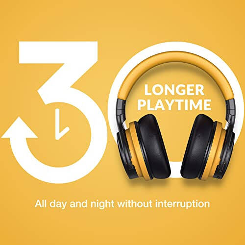 Million Sold Classic E7 Active Noise Cancelling Headphones with Upgraded HD Sound, Wireless Bluetooth Headphones Over The Ear Unequaled Comfort, Vivid Deep Bass, for Home Office Travel Birthday Gift - 6