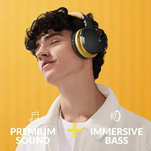 Million Sold Classic E7 Active Noise Cancelling Headphones with Upgraded HD Sound, Wireless Bluetooth Headphones Over The Ear Unequaled Comfort, Vivid Deep Bass, for Home Office Travel Birthday Gift - 3