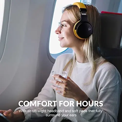 Million Sold Classic E7 Active Noise Cancelling Headphones with Upgraded HD Sound, Wireless Bluetooth Headphones Over The Ear Unequaled Comfort, Vivid Deep Bass, for Home Office Travel Birthday Gift - 5