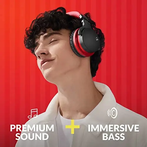 Million Sold Classic E7 Active Noise Cancelling Headphones with Upgraded HD Sound, Wireless Bluetooth Headphones Over The Ear Unequaled Comfort, Vivid Deep Bass, for Home Office Travel Birthday Gift - 3
