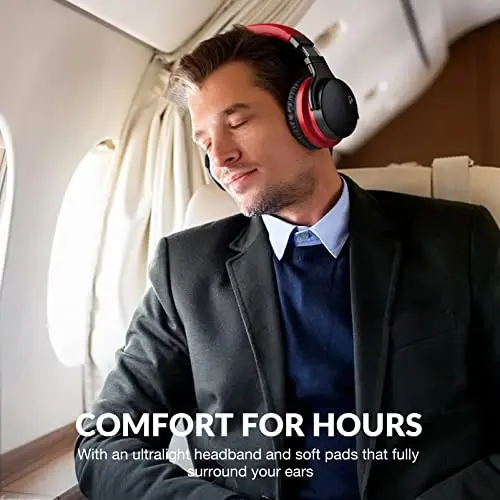 Million Sold Classic E7 Active Noise Cancelling Headphones with Upgraded HD Sound, Wireless Bluetooth Headphones Over The Ear Unequaled Comfort, Vivid Deep Bass, for Home Office Travel Birthday Gift - 5