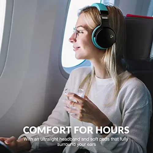 Million Sold Classic E7 Active Noise Cancelling Headphones with Upgraded HD Sound, Wireless Bluetooth Headphones Over The Ear Unequaled Comfort, Vivid Deep Bass, for Home Office Travel Gift-Pair - 5