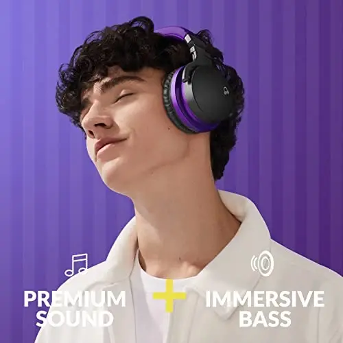 Million Sold Classic E7 Active Noise Cancelling Headphones with Upgraded HD Sound, Wireless Bluetooth Headphones Over The Ear Unequaled Comfort, Vivid Deep Bass, for Home Office Travel Birthday Gift - 3