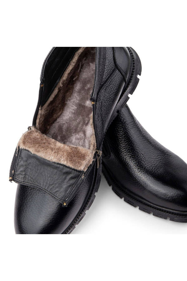 Moyna Genuine Leather Rubber Sole Men's Fur Boots, Fur Lined Boots - 3