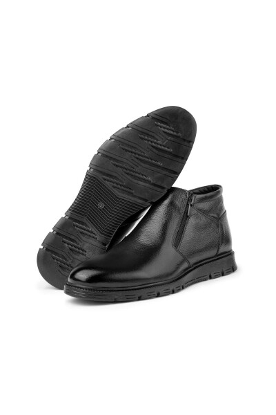 Moyna Genuine Leather Rubber Sole Men's Fur Boots, Fur Lined Boots - DUCAVELLI (1)