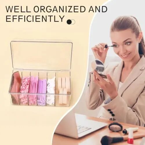 MoyRetty 2PC Acrylic Lash Extension Organizer, Dustproof Storage for Salon | Large Capacity Eyelash Extension Supplies Container Box, Neatly Store and Organize Your Lash Supplies - MoyRetty (1)