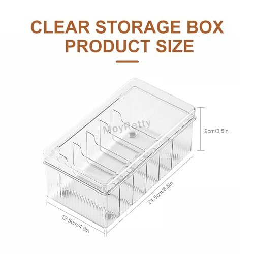 MoyRetty Acrylic Lash Extension Organizer, Large Capacity Eyelash Extension Supplies Storage Container Box, Neatly Store and Organize Your Lash Supplies (Clear) - 13