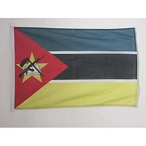Mozambique NAUTICAL Flag 18'' x 12'' - Mozambican flags 30 x 45 cm. - Banner 12x18 in for boat - AZ FLAG - AZ FLAG