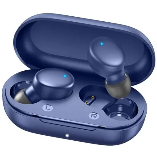 MOZOTER S8 Mini Wireless Earbuds Bluetooth 5.3 in Ear Light-Weight Headphones,60Hrs Playtime Ear Buds with Charging Case,Built-in Microphone Headset,Premium Sound with Deep Bass for Sport-Blue - 7