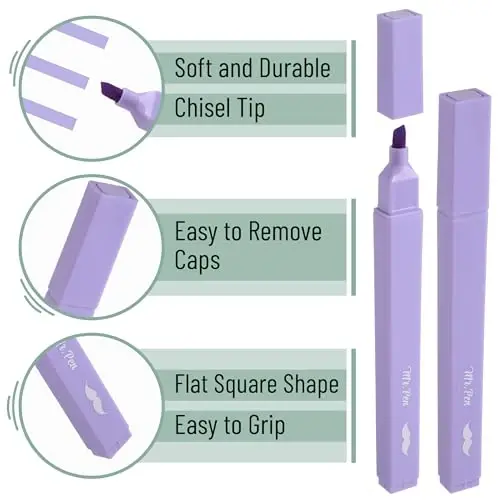 Mr. Pen- Aesthetic Bible Highlighters No Bleed Through, 10 Pack, Assorted Colors, Cute Highlighter for Journaling Supplies and School Accessories, Bible Highlighters and Pens No Bleed - 4