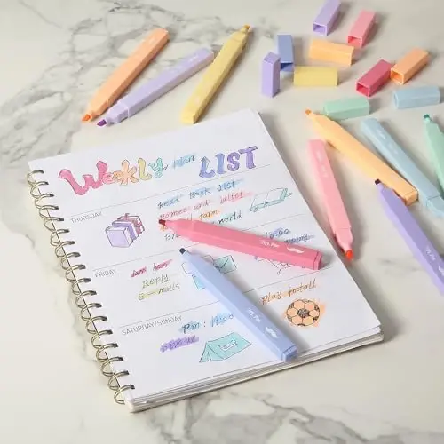 Mr. Pen- Aesthetic Bible Highlighters No Bleed Through, 10 Pack, Assorted Colors, Cute Highlighter for Journaling Supplies and School Accessories, Bible Highlighters and Pens No Bleed - 6