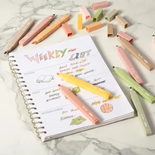 Mr. Pen- Aesthetic Bible Highlighters No Bleed Through, 10 Pack, Boho Colors, Cute Highlighter for Journaling Supplies and School Accessories, Bible Highlighters and Pens No Bleed - 6