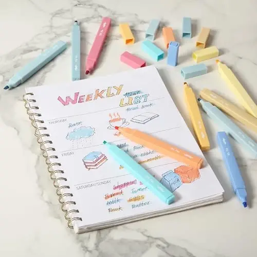 Mr. Pen- Aesthetic Bible Highlighters No Bleed Through, 10 Pack, Pastel Colors, Cute Highlighter for Journaling Supplies and School Accessories, Bible Highlighters and Pens No Bleed - 6
