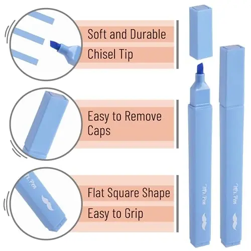 Mr. Pen- Aesthetic Bible Highlighters No Bleed Through, 10 Pack, Pastel Colors, Cute Highlighter for Journaling Supplies and School Accessories, Bible Highlighters and Pens No Bleed - 4