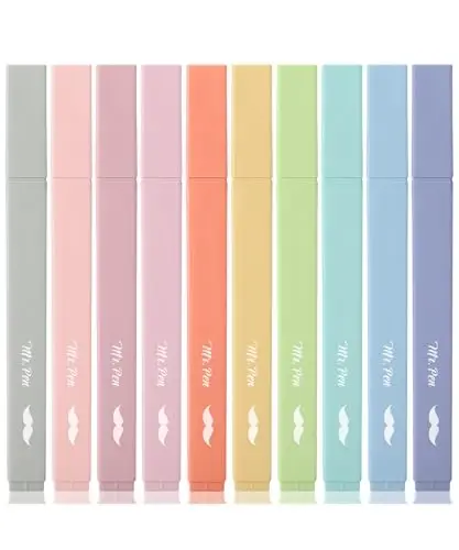 Mr. Pen- Aesthetic Bible Highlighters No Bleed Through, 10 Pack, Retro Colors, Cute Highlighter for Journaling Supplies and School Accessories, Bible Highlighters and Pens No Bleed 