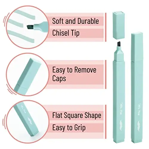 Mr. Pen- Aesthetic Cute Highlighters, 8 pcs, Chisel Tip, Earthy Colors, Assorted Colors,No Bleed Bible Pastel Highlighter Set - 3