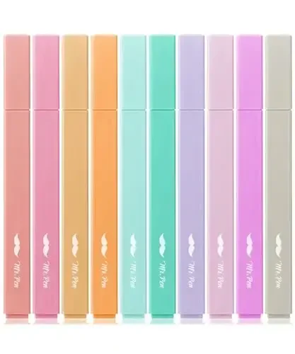 Mr. Pen- Aesthetic Highlighters, 10 Pack, Chisel Tip, Candy Colors, Cute Highlighters Assorted Colors, Cute Highlighters for School Highlighters, Highlighter Set, Pastel Highlighters 