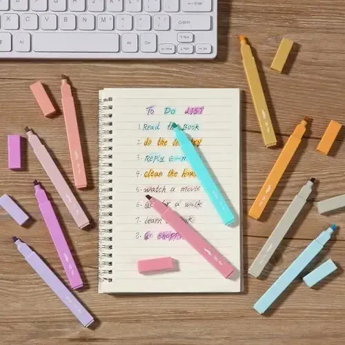 Mr. Pen- Aesthetic Highlighters, 10 Pack, Chisel Tip, Candy Colors, Cute Highlighters Assorted Colors, Cute Highlighters for School Highlighters, Highlighter Set, Pastel Highlighters - 6