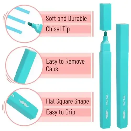 Mr. Pen- Aesthetic Highlighters, 10 pcs, Chisel Tip, Pastel Colors, Cute Highlighters Assorted Colors - 4