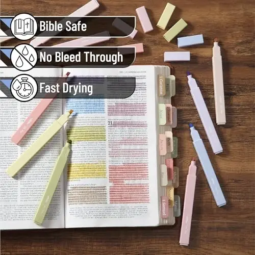 Mr. Pen- Aesthetic Highlighters, 10 pcs, Colorful, Chisel Tip, Cute Highlighters Assorted Colors, Bible Highlighters and Pens No Bleed, No Bleed Highlighters for Bible Pages No Bleed - 3