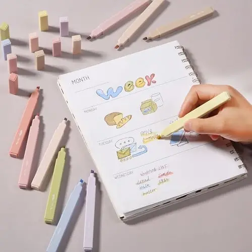 Mr. Pen- Aesthetic Highlighters, 10 pcs, Colorful, Chisel Tip, Cute Highlighters Assorted Colors, Bible Highlighters and Pens No Bleed, No Bleed Highlighters for Bible Pages No Bleed - 6