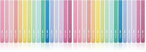 Mr. Pen- Aesthetic Highlighters, 16 pcs, Chisel Tip, Assorted Colors, No Bleed Bible Highlighter Pastel (Pack of 2) - MR. PEN