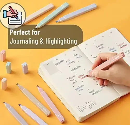 Mr. Pen- Aesthetic Highlighters, 16 pcs, Chisel Tip, Morandi Colors, No Bleed Bible Highlighter Pastel, Assorted Colors, Cute - 6