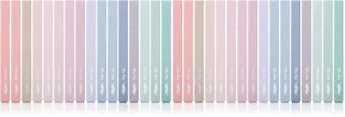 Mr. Pen- Aesthetic Highlighters, 16 pcs, Chisel Tip, Morandi Colors, No Bleed Bible Highlighter Pastel, Assorted Colors, Cute (Pack of 2) 