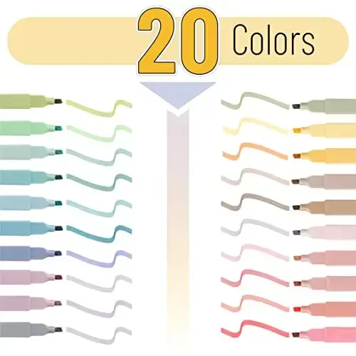 Mr. Pen- Aesthetic Highlighters, 20 pcs, Chisel Tip, Pastel Colors, No Bleed Bible Highlighter Pastel, Assorted Colors - 2