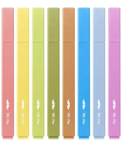 Mr. Pen- Aesthetic Highlighters, 8 Pack, Chisel Tip, Autumn Colors, Cute Highlighters Assorted Colors 