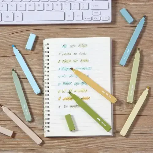 Mr. Pen- Aesthetic Highlighters, 8 Pack, Chisel Tip, Natural Vintage, Cute Highlighters Assorted Colors - 7