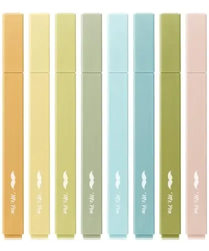 Mr. Pen- Aesthetic Highlighters, 8 Pack, Chisel Tip, Natural Vintage, Cute Highlighters Assorted Colors - 1