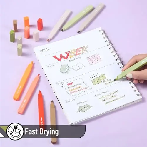 Mr. Pen- Aesthetic Highlighters, 8 Pack, Chisel Tip, Autumn Earth, Cute Highlighters Assorted Colors, Back to School Supplies - 3