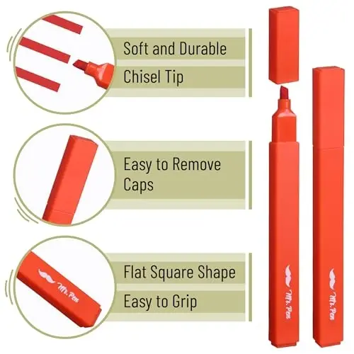 Mr. Pen- Aesthetic Highlighters, 8 Pack, Chisel Tip, Autumn Earth, Cute Highlighters Assorted Colors, Back to School Supplies - 4