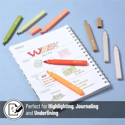 Mr. Pen- Aesthetic Highlighters, 8 Pack, Chisel Tip, Autumn Earth, Cute Highlighters Assorted Colors, Back to School Supplies - 5