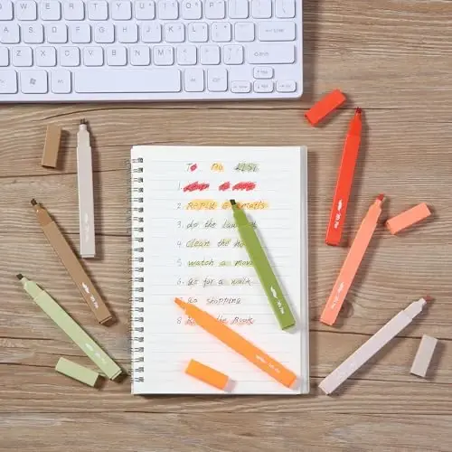 Mr. Pen- Aesthetic Highlighters, 8 Pack, Chisel Tip, Autumn Earth, Cute Highlighters Assorted Colors, Back to School Supplies - 6